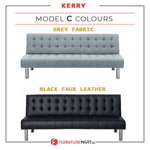 Kerry Fabric and Faux Leather Sofa Bed 3 Models Available