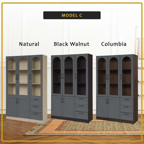 Image of Judy Series Open Shelves Display Cabinet Bookshelf Storage in 3 Colours