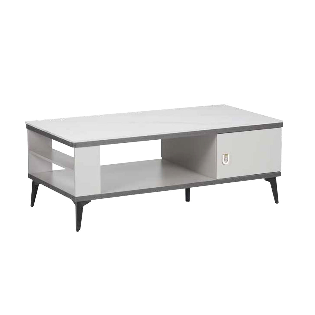 Keana Series 11 Premium Coffee Center Table Steel Metal Leg + Marble Ceramic Top