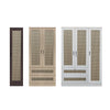 CROATIA Series 1/2/3/4/5 Doors Wardrobe Rattan Design with Drawers and Top Cabinet