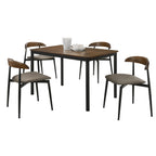Markim 4/6 Seater Dining Set w/ Table and Chair RubberWood + Metal Legs in 2 Colours