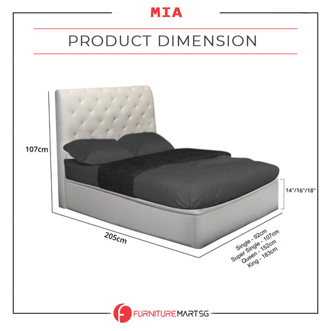 Image of Diomire Mia 14"/16"/18" SBD Storage Bed Pet Friendly Scratch-proof Fabric 16 Colours - With Mattress Add-On