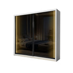 Reyna Series1 5ft/6ft/8ft Sliding Door Wardrobe with Sensor LED Lights