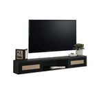 Sombra Model A Floating TV Console Wall Mounted in Black Color