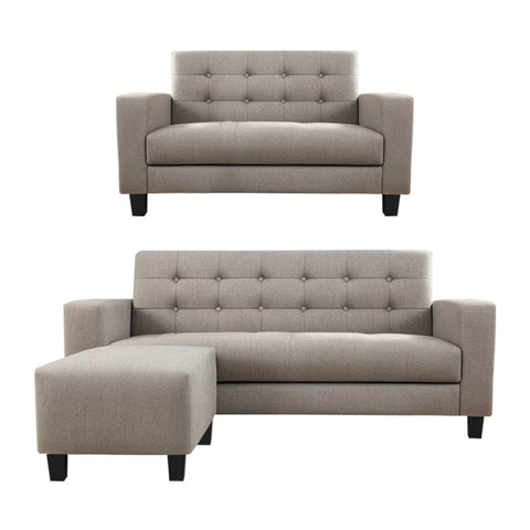 Image of Sophie Series3 2-Seater 3-Seater Sofa with Ottoman with Pet-Friendly Color Options