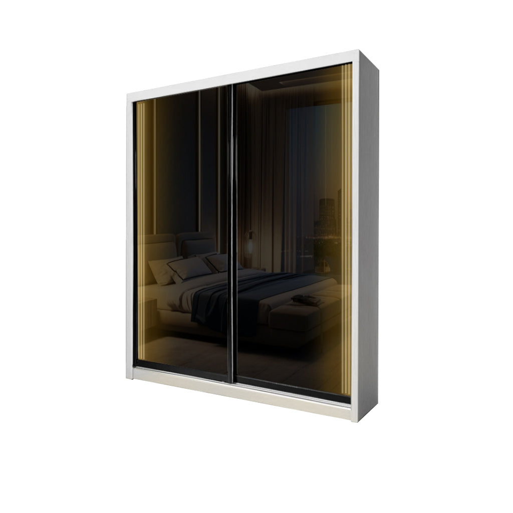 Reyna Series1 5ft/6ft/8ft Sliding Door Wardrobe with Sensor LED Lights
