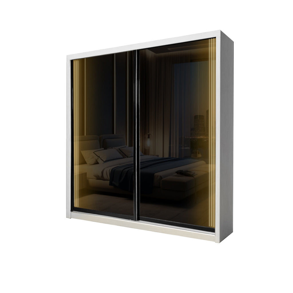 Reyna Series1 5ft/6ft/8ft Sliding Door Wardrobe with Sensor LED Lights