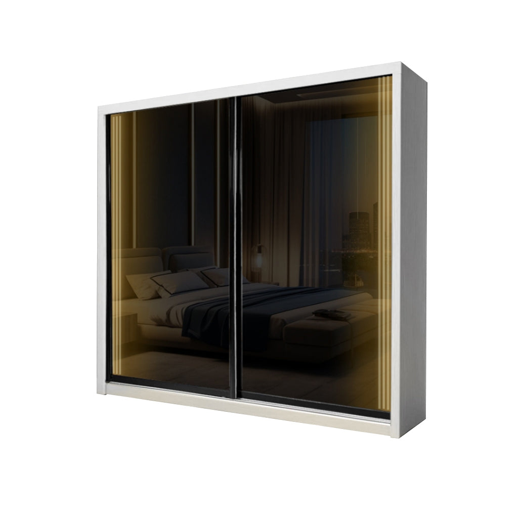 Reyna Series1 5ft/6ft/8ft Sliding Door Wardrobe with Sensor LED Lights