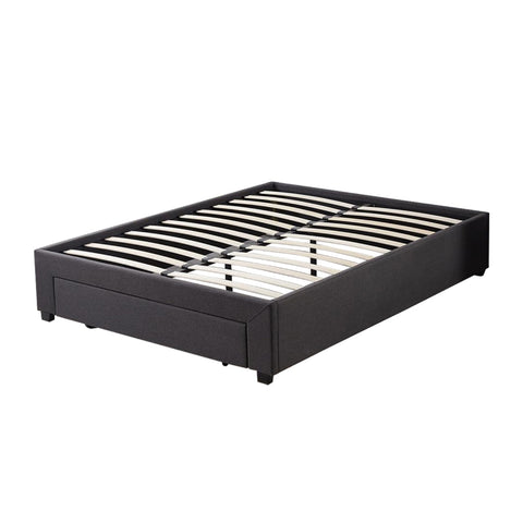 Image of Piana Queen Size Woven Fabric Divan Bed Frame with Mattress Package