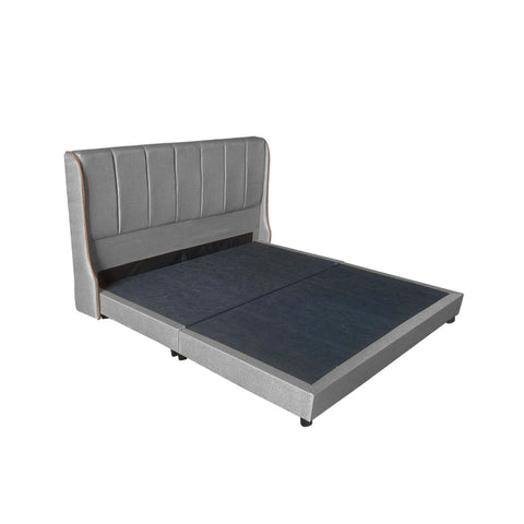 Image of Piana Queen Size Woven Fabric Divan Bed Frame with Mattress Package