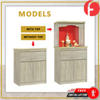 Thea Oriental Altar Table with Top Altar Cabinet Fire Resistant Altar Cabinet