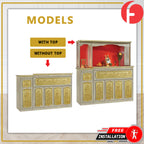 William Oriental Altar Table with Top Altar Cabinet Fire Resistant Altar Cabinet