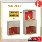 Willow Oriental Altar Table with Top Altar Cabinet Fire Resistant Altar Cabinet