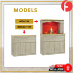 Callum Oriental Altar Table with Top Altar Cabinet Fire Resistant Altar Cabinet
