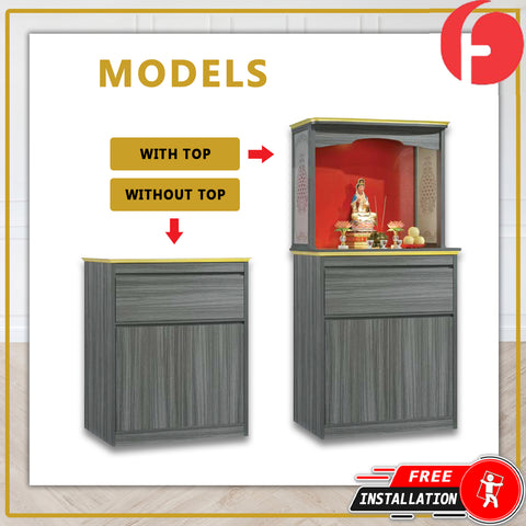 Image of Adriel Oriental Altar Table with Top Altar Cabinet Fire Resistant Altar Cabinet