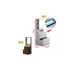 Mirna Dressing Table With Mirror In Walnut And White Wash