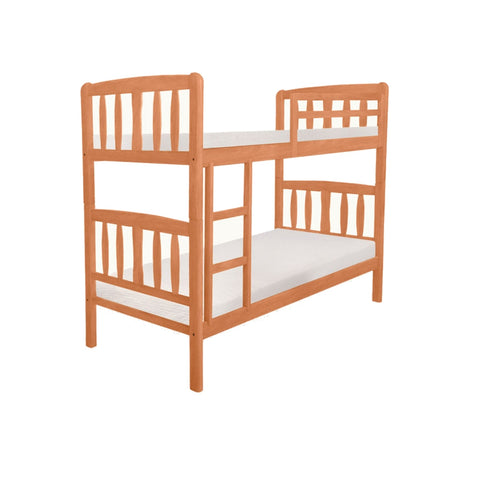 Image of Stella Series11 Solid Mahogany Wood Bunk Bed with Pull-Out Add On Option Single Size