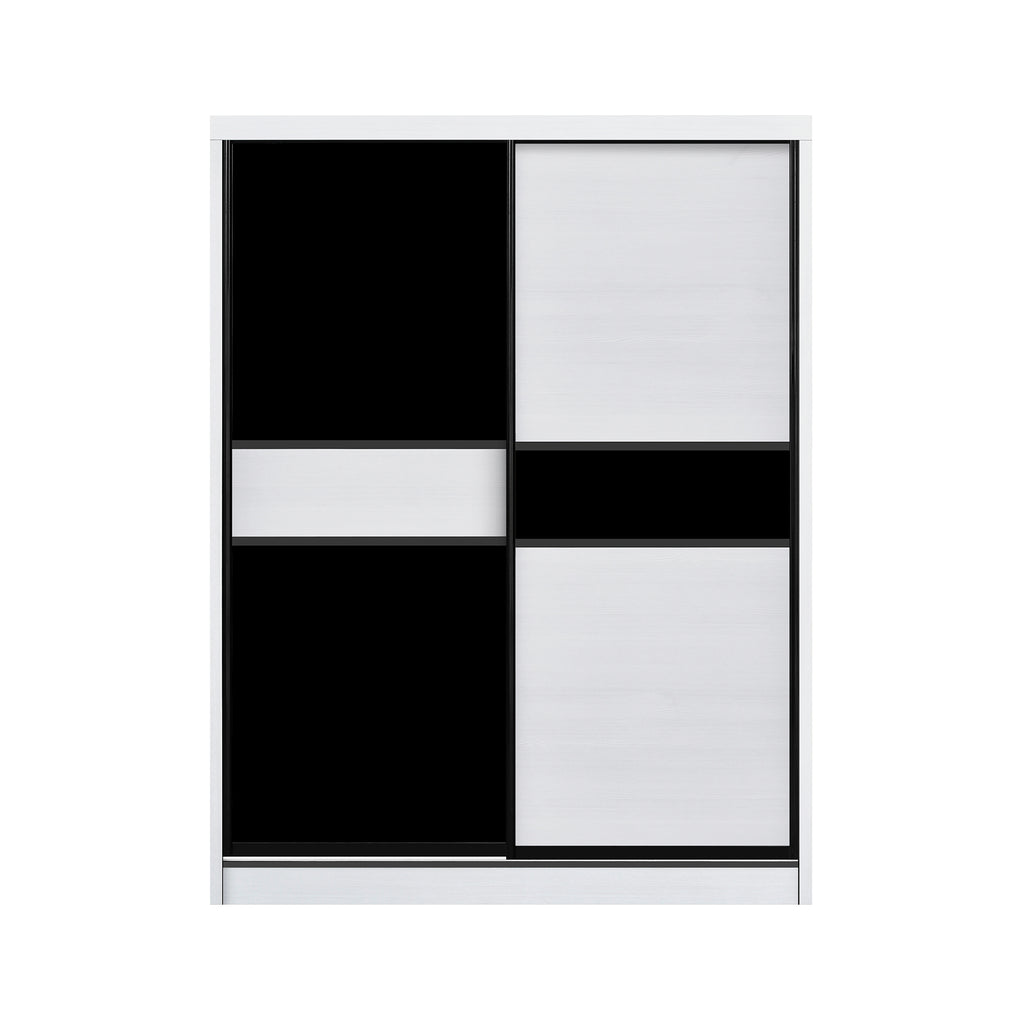 Kenzo Series 13 Sliding Door Wardrobe in White Wash