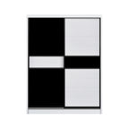 Kenzo Series 13 Sliding Door Wardrobe in White Wash