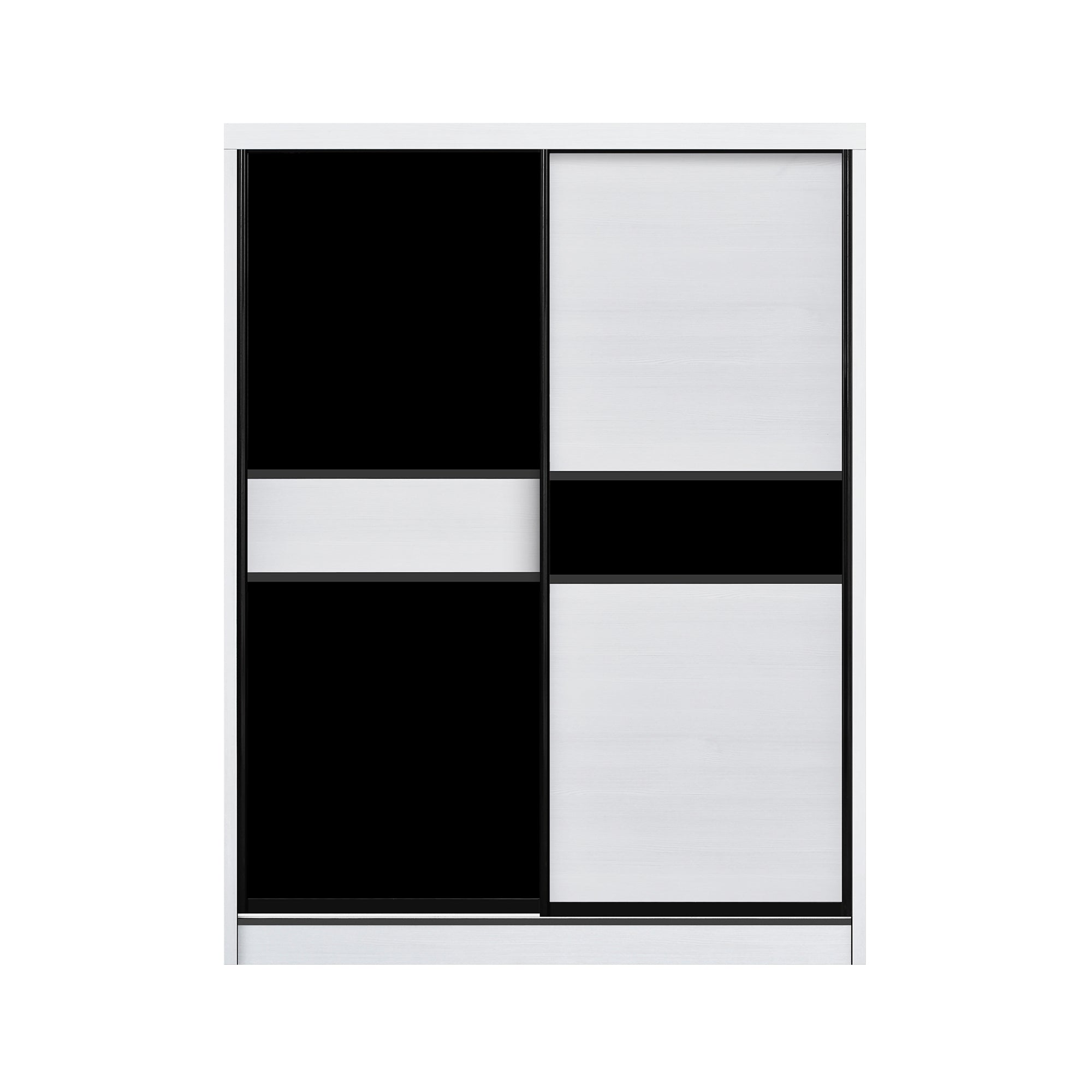 Kenzo Series 13 Sliding Door Wardrobe in White Wash