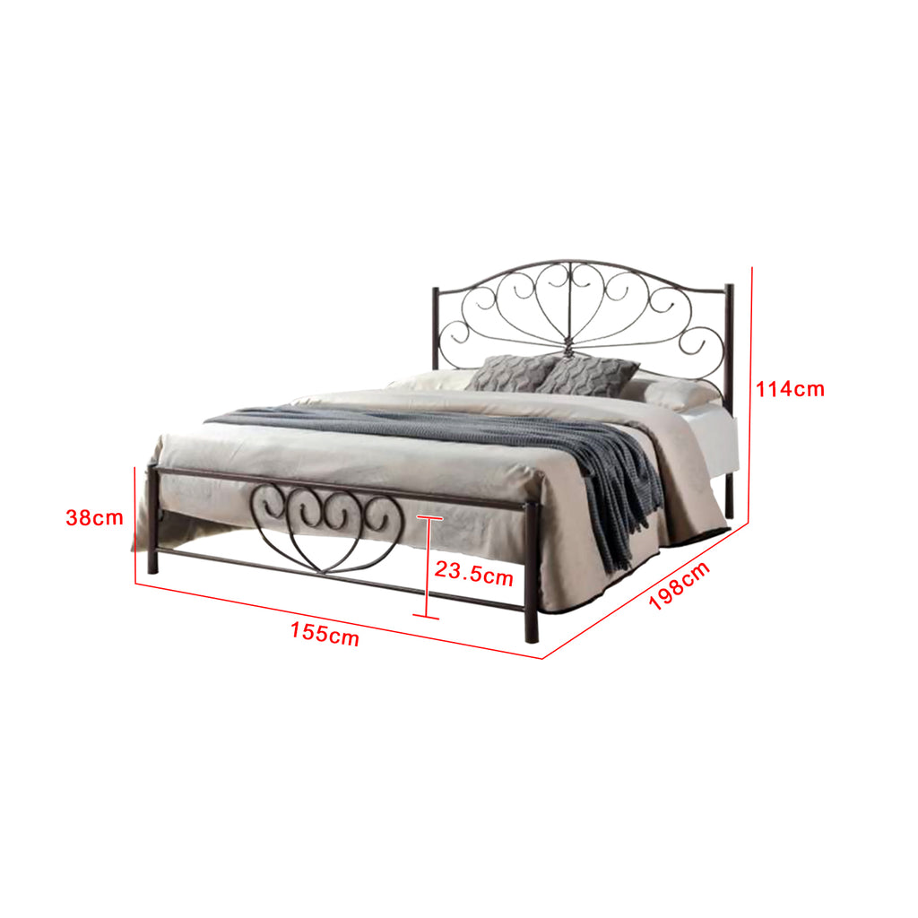 Julie Series 14 Queen Metal Bed Frame Collection w/ Optional Mattress Add On