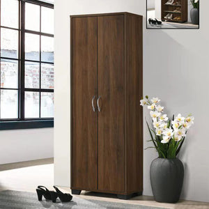 Howzer Series 14 Tall Shoe Cabinet Collection in Walnut Colour