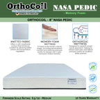 Ollie Fabric Divan Bed Frame With 8" Orthocoil Nasa Pedic Mattress - All Sizes Available