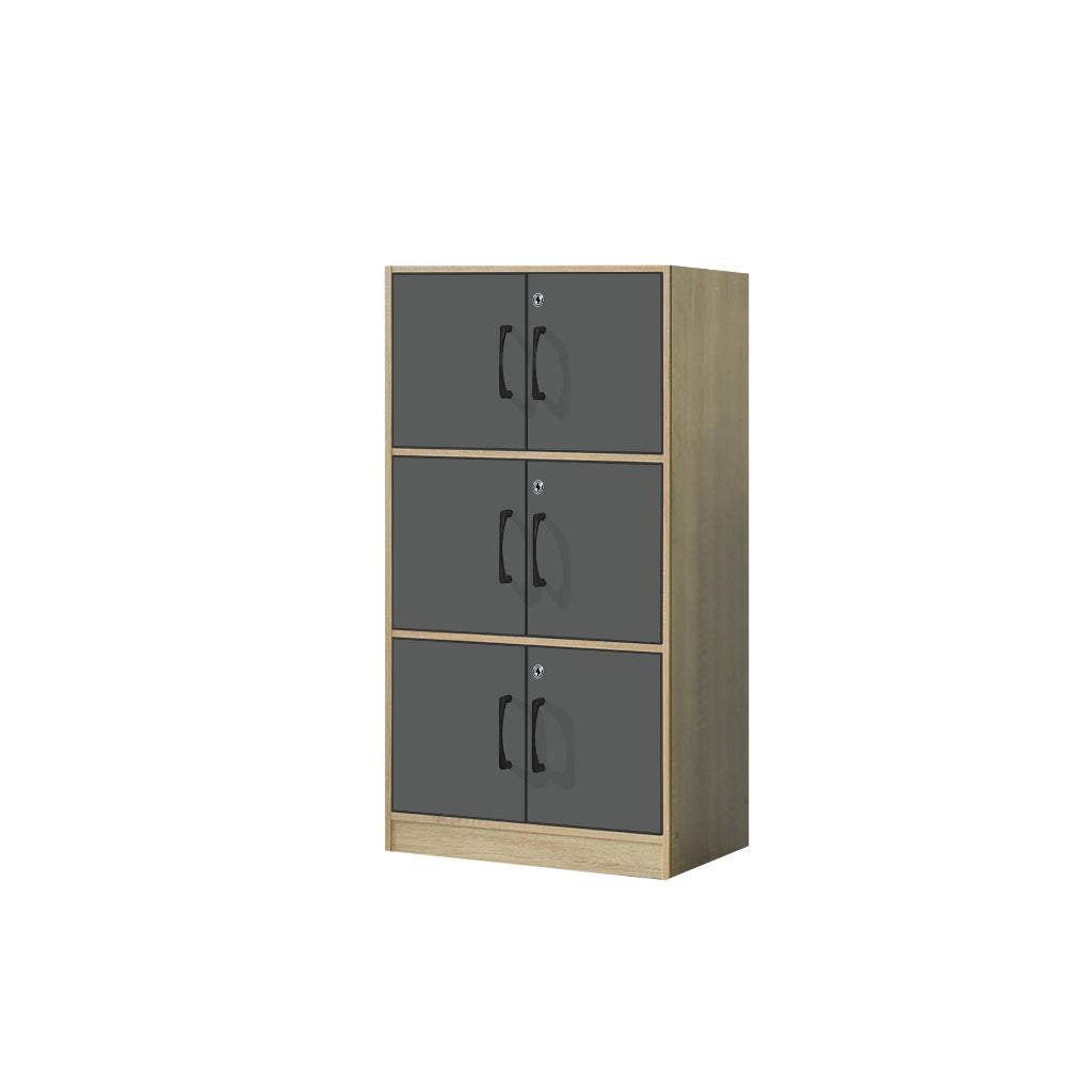 Erzan Series Single and Double Door Cabinet Bookshelf Storage w/lock in 6 Colours