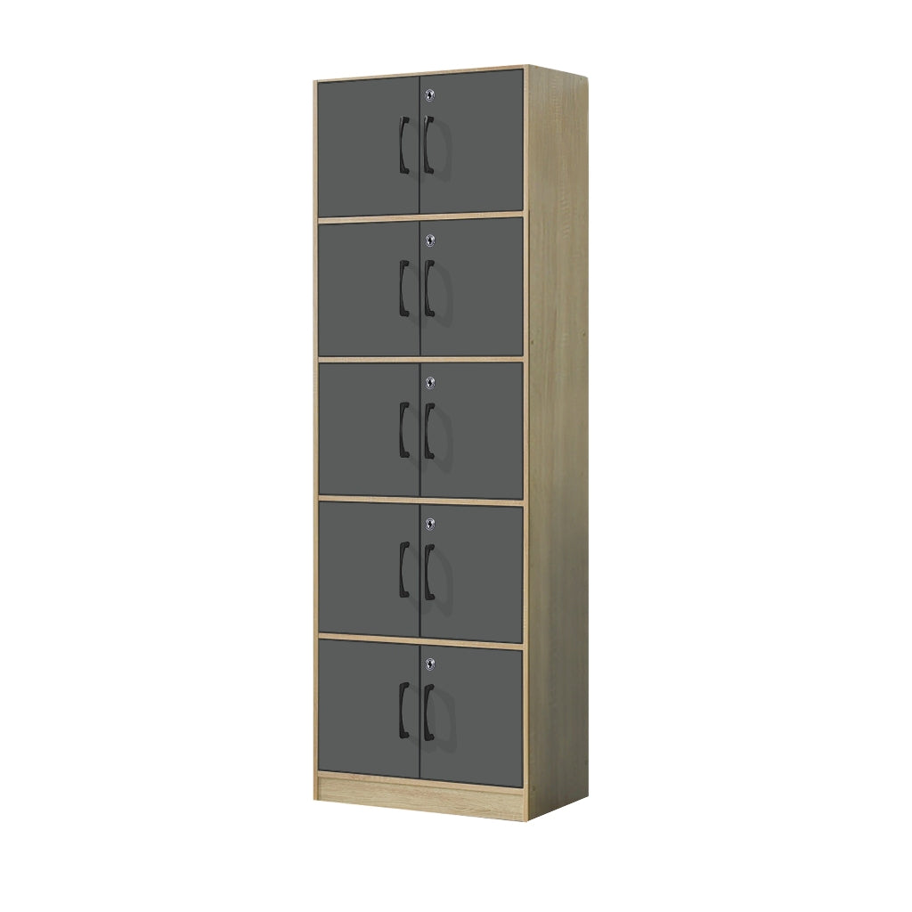 Erzan Series Single and Double Door Cabinet Bookshelf Storage w/lock in 6 Colours