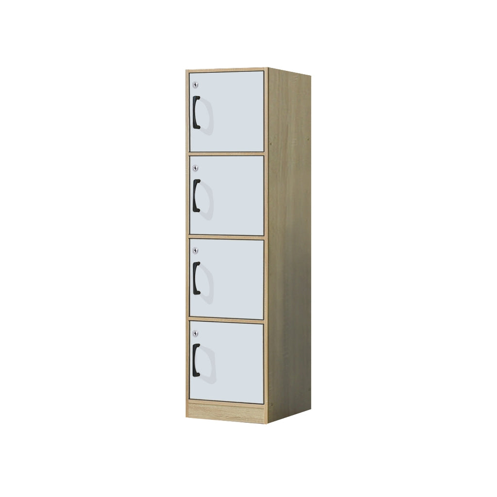 Erzan Series Single and Double Door Cabinet Bookshelf Storage w/lock in 6 Colours