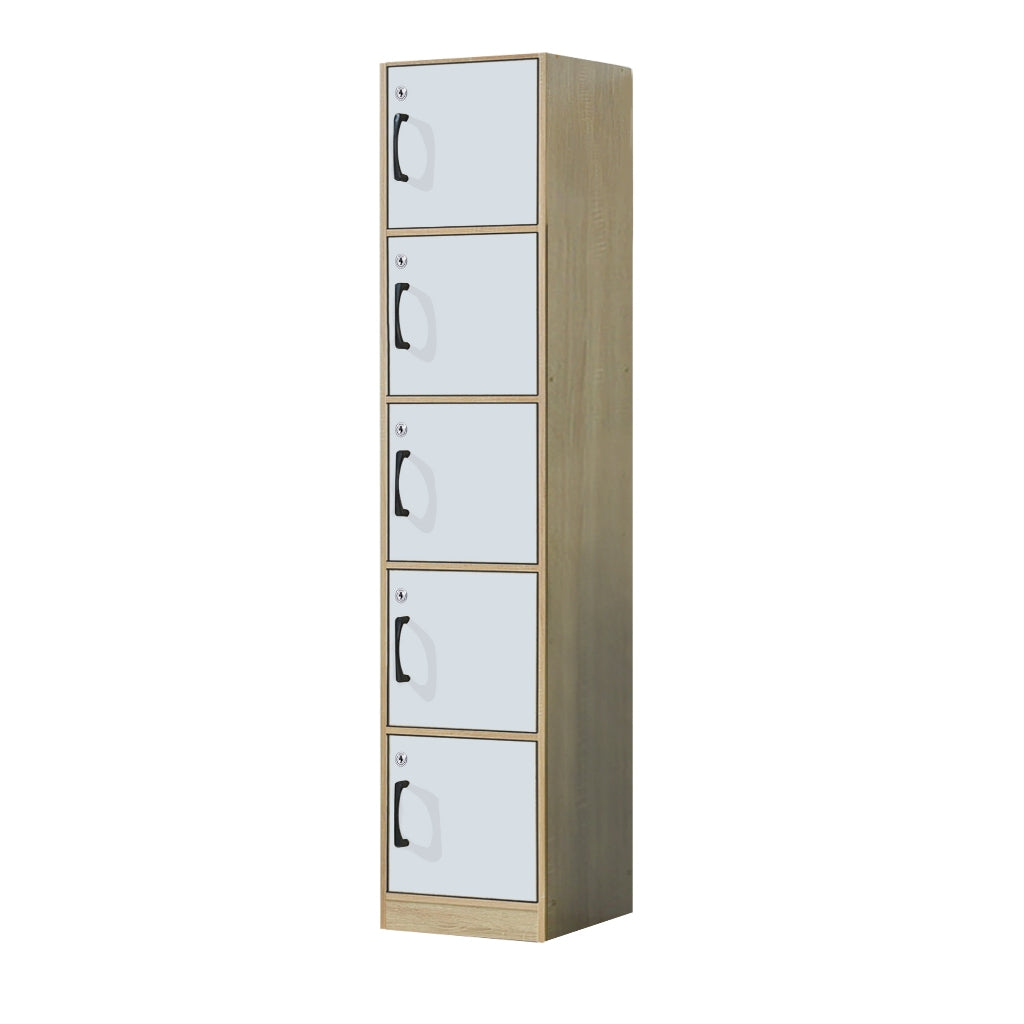 Erzan Series Single and Double Door Cabinet Bookshelf Storage w/lock in 6 Colours