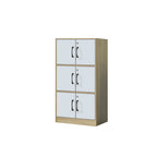 Erzan Series Single and Double Door Cabinet Bookshelf Storage w/lock in 6 Colours