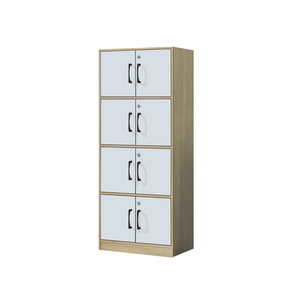 Erzan Series Single and Double Door Cabinet Bookshelf Storage w/lock in 6 Colours