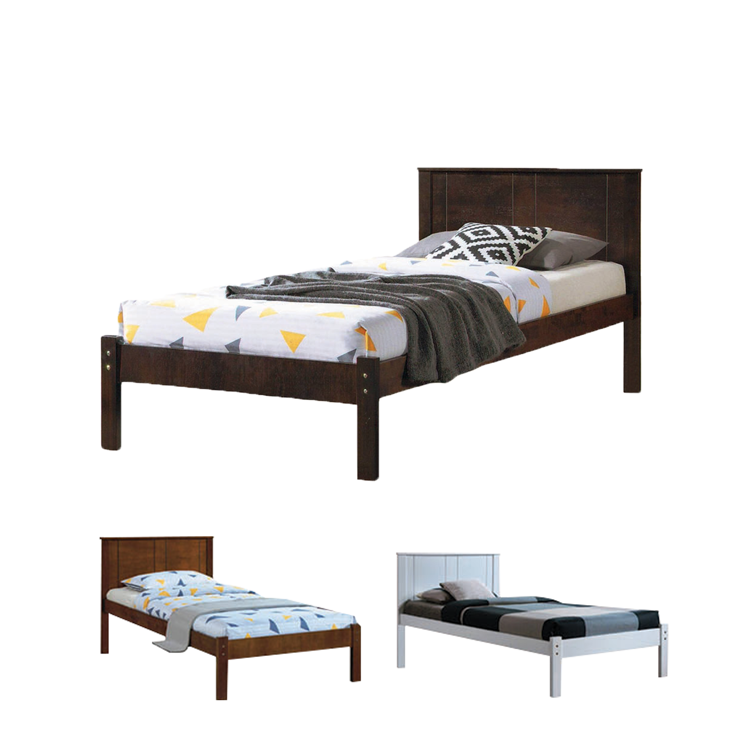 Juliet Single Pull-Out Bedframe Solid Wood Slatted Base  - w/ Mattress Option