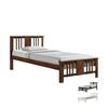 Gigi Single Pull-Out Bedframe Solid Wood Slatted Base  - w/ Mattress Option