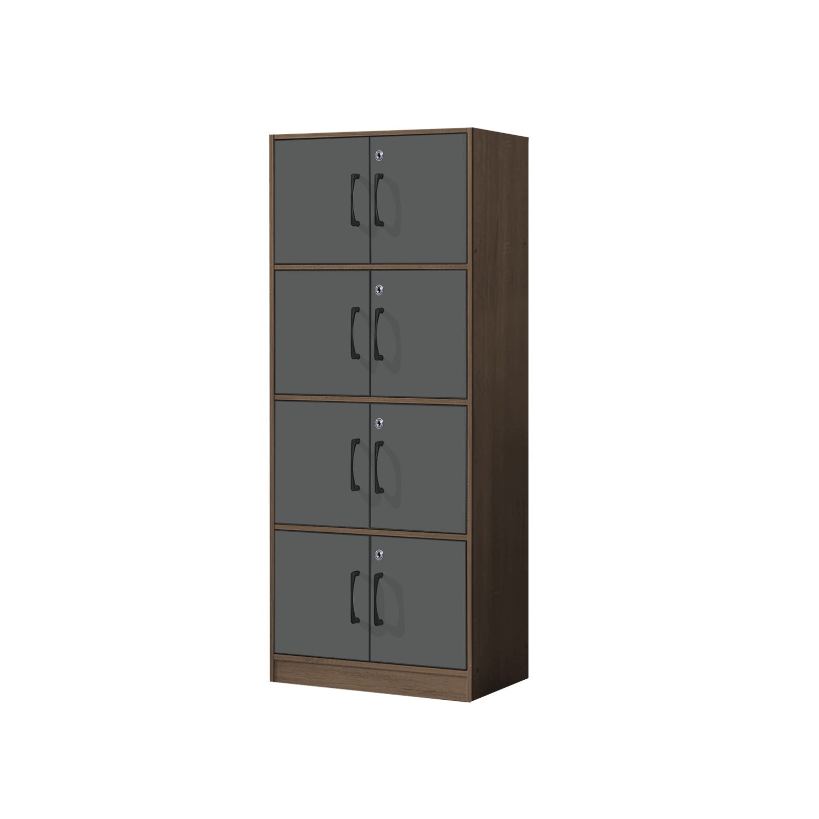 Erzan Series Single and Double Door Cabinet Bookshelf Storage w/lock in 6 Colours
