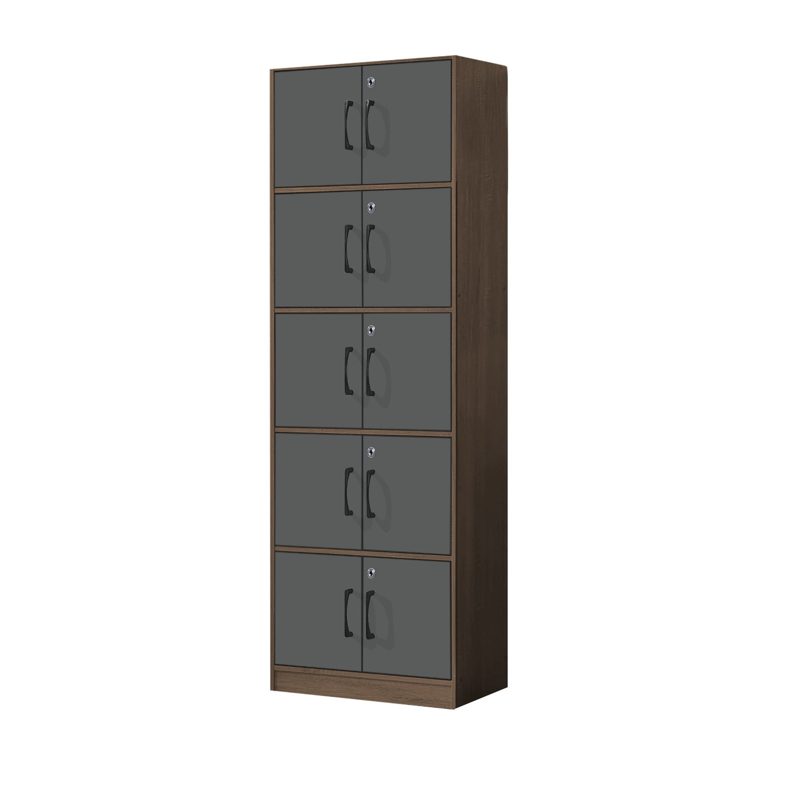 Erzan Series Single and Double Door Cabinet Bookshelf Storage w/lock in 6 Colours
