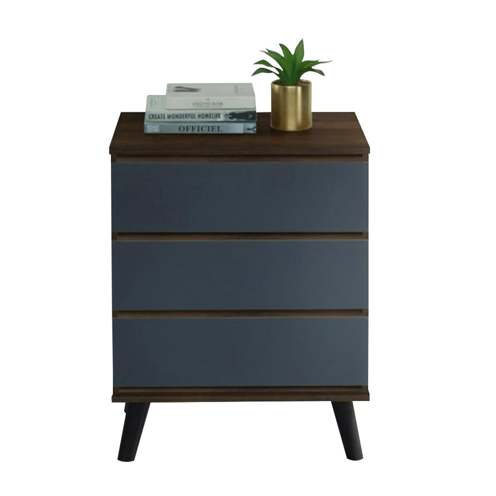 Emyr Series Premium Chest of 3 Drawers Collection Full Laminated Back Panel in 6 Colours
