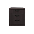 Cocon Premium Bedside Table 3-Drawer Full Laminated Back Panel in 6 Colours