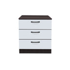 Cocon Premium Bedside Table 3-Drawer Full Laminated Back Panel in 6 Colours