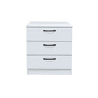 Cocon Premium Bedside Table 3-Drawer Full Laminated Back Panel in 6 Colours