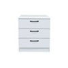 Cocon Premium Bedside Table 3-Drawer Full Laminated Back Panel in 6 Colours