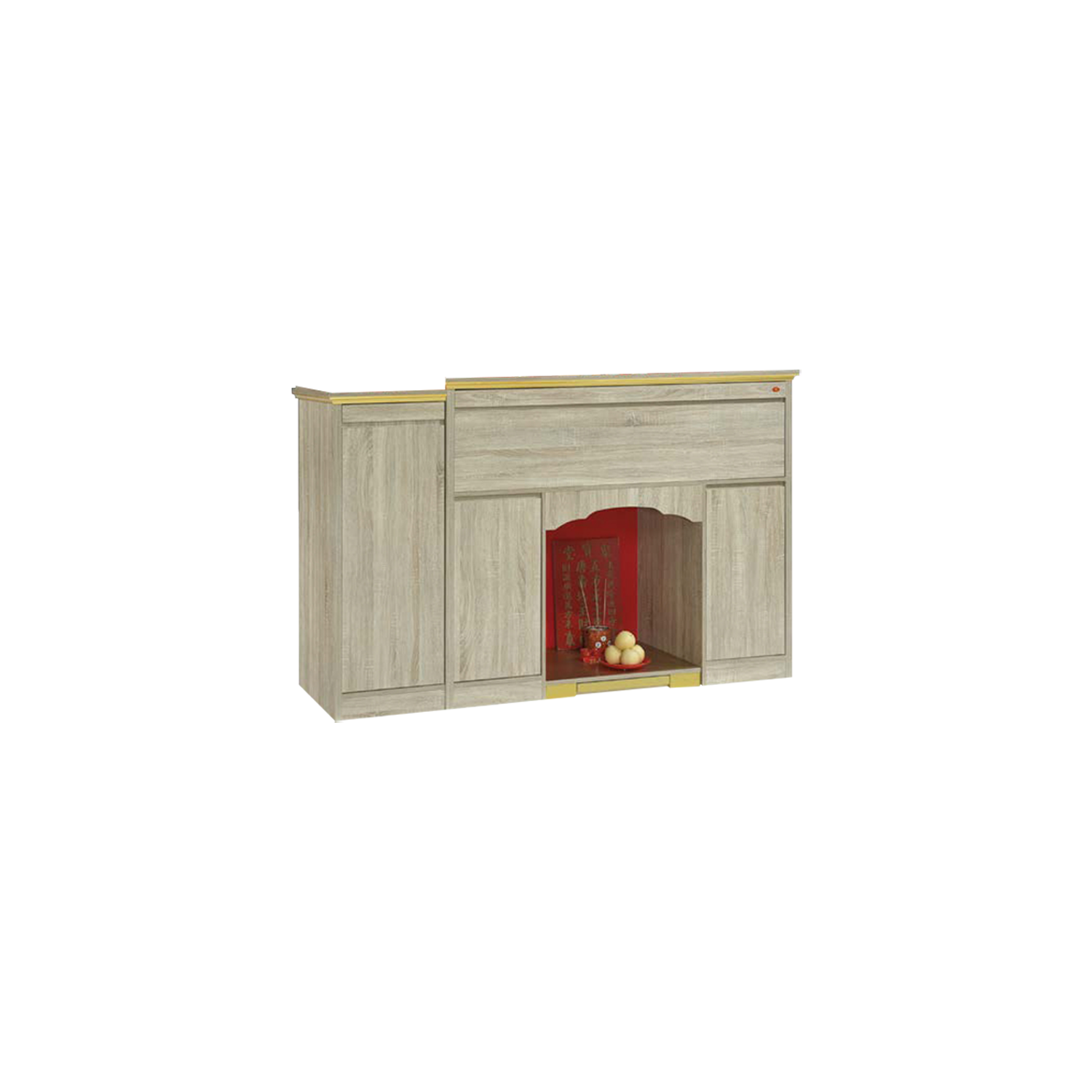 Simone Oriental Altar Table with Top Altar Cabinet Fire Resistant Altar Cabinet