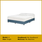 Gracie Divan Bed Frame with Foam Padded Headboard w/ Mattress - All Sizes Available