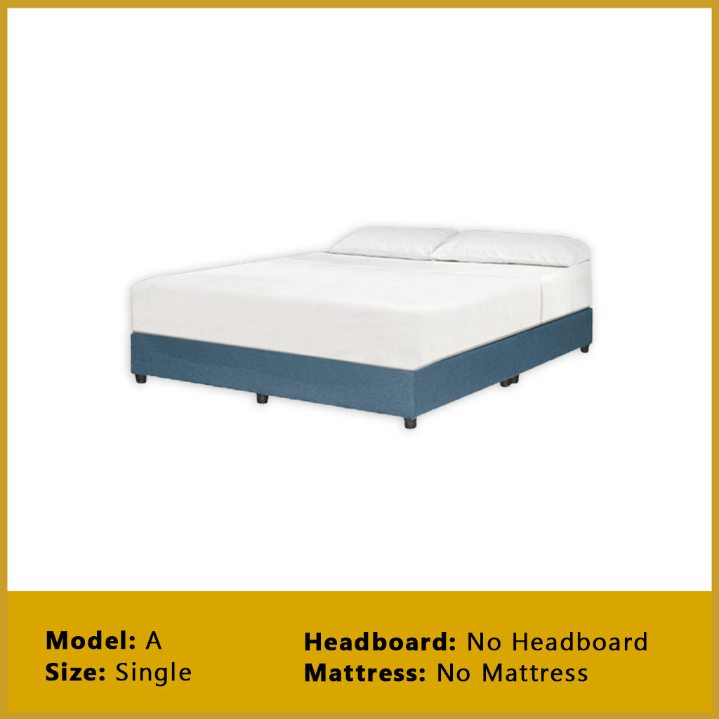 Gracie Divan Bed Frame with Foam Padded Headboard w/ Mattress - All Sizes Available