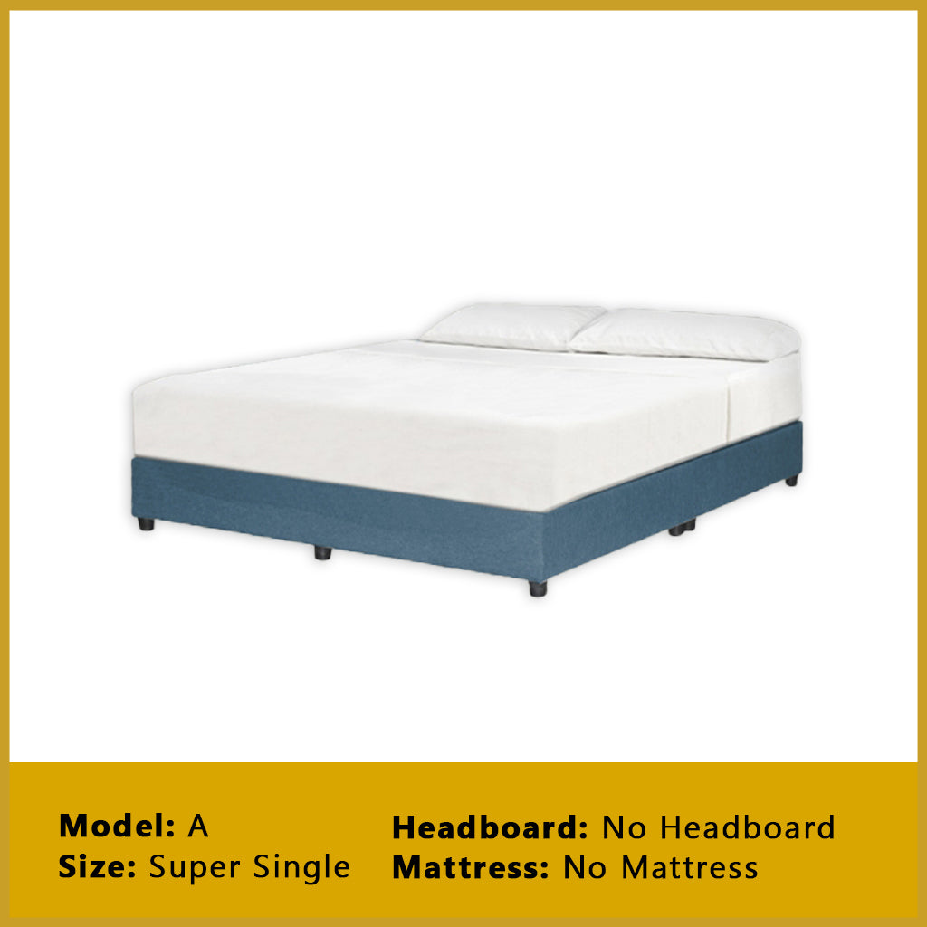 Gracie Divan Bed Frame with Foam Padded Headboard w/ Mattress - All Sizes Available
