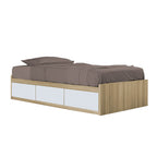Talin Drawers Storage Bed Frame / Fully Laminated Eco Board without Headboard in 6 Colour Options