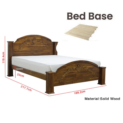 Image of Premium Carlie Series 14 Queen Wooden Bedframe Solid Wood With Plywood Base - w/ Mattress Option