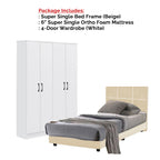 Toluca Bedroom Set Series 8 Includes Wardrobe/Bed Frame/Mattress In Queen And King Size.Free Installation