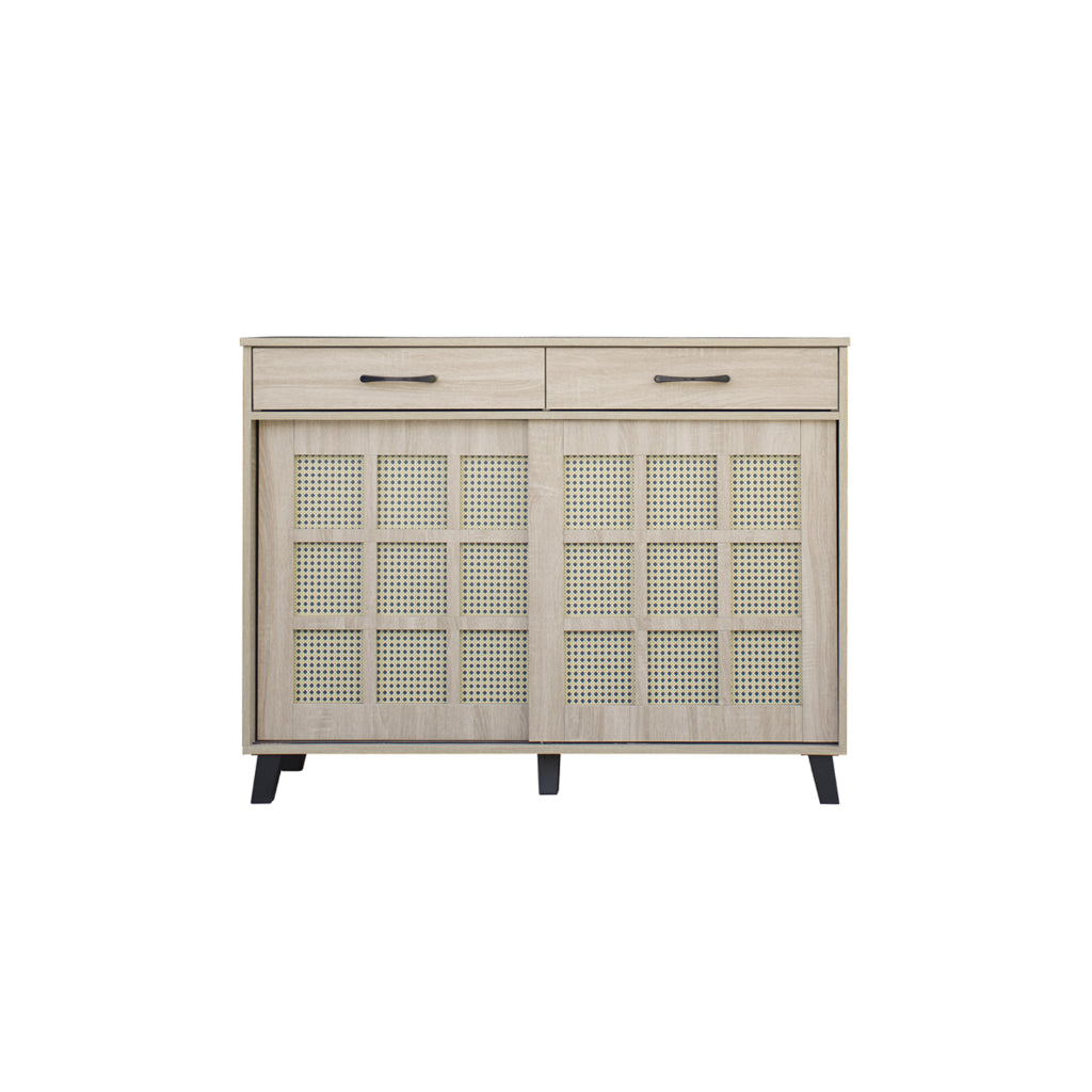 Kabuki Japanese Sliding Door Shoe Cabinet CARB-P2 Certified Board in 2 Colours
